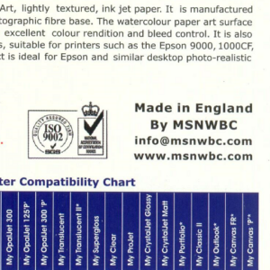 msnwbc inkjet photo paper matte Made in England by www.cyrusbalarak.com