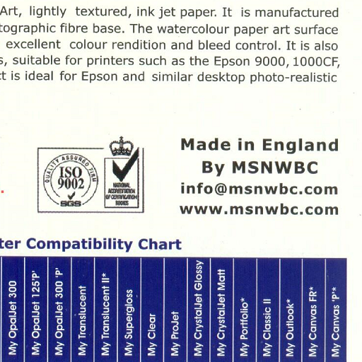 msnwbc inkjet photo paper matte Made in England by www.cyrusbalarak.com